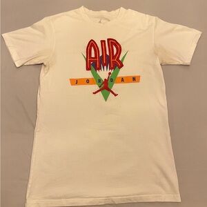 Air Jordan “Midst Of Greatness” T-shirt White with Multi-Color Logo Men’s Large